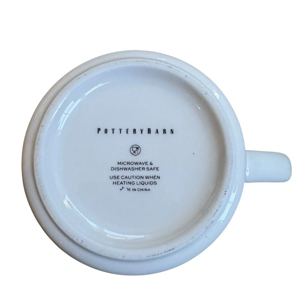Pottery Barn Stewart Plaid Stoneware Initital Alphabet 
